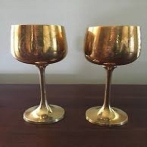 Premium Brass <b>Wine</b> <b>Goblet</b> Handmade Engraved Chalice Vintage Metal Classic Drinking Glass Elegant Barware Wedding Decor Accent - Product Image 3