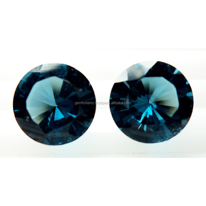 Topaze bleue de Londres coupe ronde ovale trillion forme d'émeraude pierre précieuse en vrac 100% topaze de pierres précieuses de haute qualité naturelle pour l'utilisation de bijoux - Product Image 1