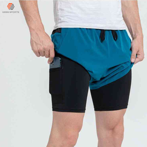 Pantalones Cortos Deportivos MESS SPORTS, Estilo Único, Casuales, para Gimnasio, Correr, Secado Rápido, Lona, SPANDEX/POLIÉSTER - Product Image 2