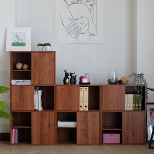 6-cube <b>bookcase</b> with doors for studty room - Product Image 4