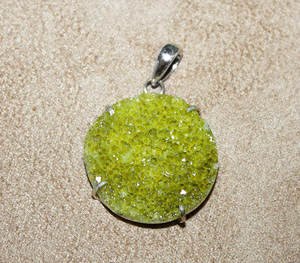 จี้เงินแท้ 925 ประดับด้วยพลอยเลมอนดรูซี่ทรงกลม สไตล์คลาสสิก ขายส่งเครื่องประดับสำหรับเป็นของขวัญ - Product Image 4