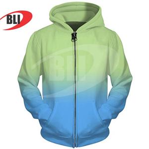 Vente en gros de sweats à capuche imprimés avant et arrière avec sublimation du logo de votre propre marque sweats à capuche zippés personnalisés pour hommes et femmes - Product Image 2