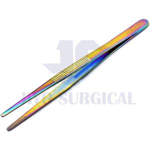 Haute qualité 14cm titane acier inoxydable manuel pouce pansement pince dentelée pince à épiler CE ISO approuvé Instruments chirurgicaux - Product Image 4
