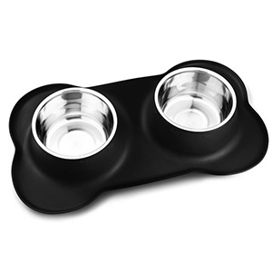 Cuenco de agua para comida de mascotas de acero inoxidable al por mayor diseño antideslizante espejo láser rosa azul colores logotipo OEM botella perro alimentador artículo tazas - Product Image 6