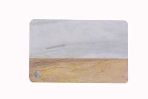 Planche à découper en bois massif avec poignée rectangulaire Planche à découper en marbre et en bois Ustensiles de cuisine Produits Offre Spéciale vente en gros - Product Image 6