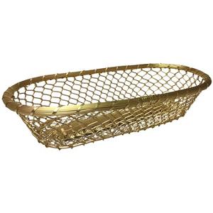 Antique Gold Sustainable Fruit Basket Classic Design Kitchen Decorative <b>Storage</b> Iron Metal - Product Image 3