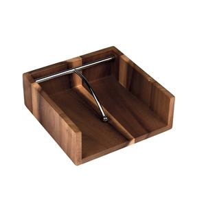 Venta al por mayor de lujo clásico de madera servilletero elegante de mesa soporte de tejido con función colgante para el hogar Cocina - Product Image 2