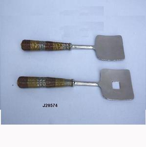 ชุดเซิร์ฟเวอร์สลัดโลหะด้ามจับทออลูมิเนียมทองแดงพร้อมที่จับขัดเงาเหล็กวัสดุอื่นๆที่มีอยู่ - Product Image 2