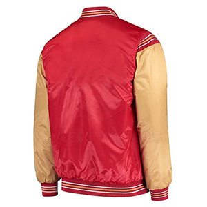 Chaquetas con letras de satén de béisbol para hombre baratas con cuello levantado-Invierno impermeable y resistente al viento Más vendidos - Product Image 2