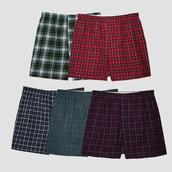 Mannen Geweven Boxers <span class=keywords><strong>100</strong></span> Procent Thuis Shorts Heren Boxers Shorts Casual Mannen Plaid Ondergoed