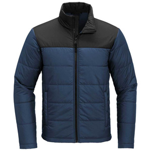 Veste chaude d'hiver à logo personnalisé avec col épais Motifs multicolores solides Tissu rembourré en polyester et coton - Product Image 1