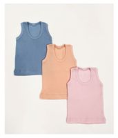 Gilet unisexe en coton biologique et élasthanne côtelé uni sans manches à col rond pour bébés et tout-petits de 0 à 3 mois et de 12 mois, tricoté, décontracté, pour le sommeil