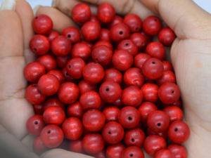 Perles en bois colorées indiens, vente en gros, en vrac, pour artisanat et bricolage - Product Image 4