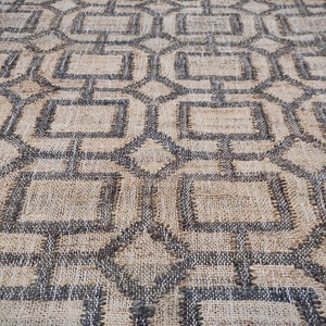 Alfombra Kilim Hecha a Mano, Moderna, 80% Yute, 20% Algodón, Reversible, Antideslizante, Apta para Mascotas, con Patrón Geométrico - Product Image 5