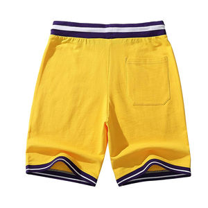Shorts de basketball rétro 100 % polyester de haute qualité, personnalisés, taille mi-haute, broderie sergé, maille vintage, uniformes streetwear - Product Image 5