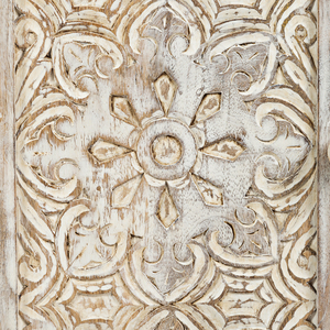 Industrial Vintage Classic Luxury Handmade Wooden Carved White Distressed Mango <b>Sideboard</b> for Living Room - Product Image 4