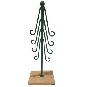 <b>Christmas</b> Decoration Red Color Metal and <b>Wooden</b> Decorative X-Mas <b>Tree</b> With Base for Home Decor Handmade Customized - Product Image 1