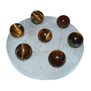 Tiger Eye 7 Ball con David Star, herramientas curativas de pentagrama, venta al por mayor - Product Image 1