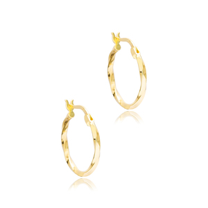 Minimaliste Vague Conception 20 mm Boucles D'oreilles À La Main Turc En Gros 925 Bijoux En Argent Sterling - Product Image 3