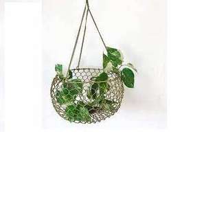 COPPER FINISHED GALVANIZED HANGING PLANT BUCKET GARDEN GALVANIZED HANGING PLANT BUCKET HANGING DECORATIVE PLANTER - Product Image 5