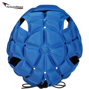 Custom Soft Shell EVA Goalie Head Guard acolchado Soccer Headgear y seguridad Rugby casco con patrón de cara - Product Image 4