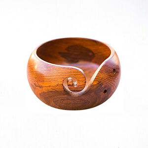 Cuenco de hilo de madera para juntas Sheesham de alta calidad a la venta al mejor precio, cuencos de hilo portátiles con tapa, accesorios de tejer de AYAANS - Product Image 1