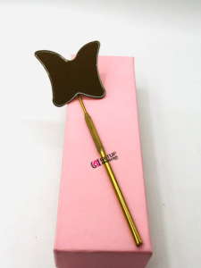 Miroir professionnel d'extension de cils en acier inoxydable de conception de papillon de plasma d'or avec vos propres Instruments de beauté de logo personnalisé - Product Image 2