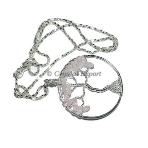 Best Deal on Rose Quartz <b>Tree</b> of Life Necklace | Get Rose Quartz <b>Tree</b> of Life Necklace - Product Image 1