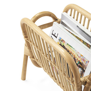 Panier à magazines en rotin fait à la main, panier de rangement naturel, vente en gros du Vietnam - Product Image 3