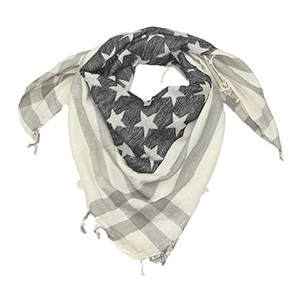 Unique Design 100% Cotton Black White Big Star <b>Scarf</b> - Product Image 1