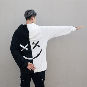 เสื้อฮู้ดผู้ชายทรงปกติ ผ้าฟลีซ คอตั้ง ลายเรียบ ปักลายกราฟิก พิมพ์ลายดิจิทัล กันน้ำ สำหรับฤดูหนาว - Product Image 3