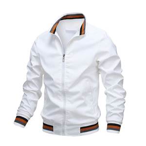 Letterman-Chaqueta de estilo universitario profesional, chaqueta ligera en blanco, informal, deportiva - Product Image 5