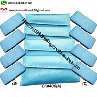 Kit de Pinzas Magnéticas para Cejas con Logotipo Personalizado de Alta Calidad, Color Azul, Punta Puntiaguda, Estilo Pakistaní, Estuche Modelo Rexine