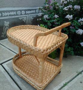 Barra rodante de mimbre, carrito de servicio, muebles de exterior de ratán lateral - Product Image 4