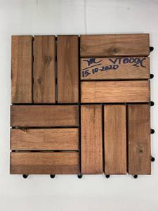 Carreaux de terrasse extérieurs imbriqués en bois massif à vendre pour meubles de jardin - Product Image 5