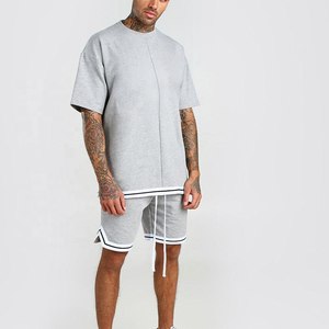 Camisetas y pantalones cortos para hombre, conjunto de dos piezas con letras estampadas para playa, conjuntos de manga corta de verano - Product Image 1