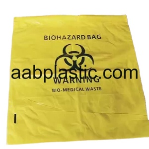 Venta al por mayor desechables LDPE Biohazard bolsas de basura médica logotipo personalizado impreso HDPE bolsas de basura - Product Image 1