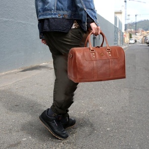 Leo Torresi New Vintage Buff hide Genuine Leather Brown Duffle Bag Travel Bag for Men & Women - Product Image 3