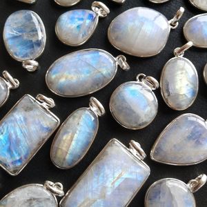 Red Moonstone Sphere Glitter Colgante 925 Anillo de oro Drusy Stone Fire Crystal Led Charms - Product Image 4