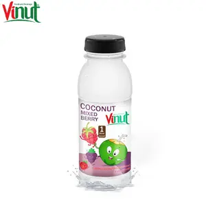 251ml VINUT Plastik flasche Kokos wasser mit gemischten Beeren OEM Gute Qualität Hersteller Niedriger Preis Salzarm in Vietnam