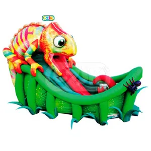 lizard party colorful bounce bouncy inflatable slide for party