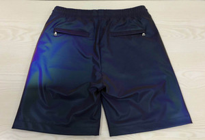 Short décontracté réfléchissant holographique pour homme avec taille élastique et cordon de serrage Streetwear pour les fêtes branchées Discothèques Festivals - Product Image 2