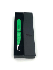 แหนบต่อขนตาจับเพชรเคลือบผงขึ้นฉ่าย90องศาทำจากสเตนเลสออกแบบโลโก้ได้ตามต้องการ - Product Image 5