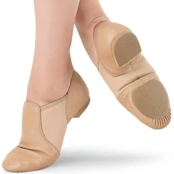 Светло-коричневые кожаные туфли для танцев в стиле джаз коровьей кожаная обувь на шнуровке; С раздельной подошвой в стиле джаз для взрослых Размер танцевальная обувь