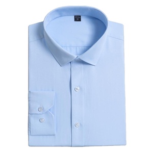 Chemise homme formelle, 100% coton à manches longues, couleur unie, vente en gros, bon marché, qualité supérieure, OEM - Product Image 1