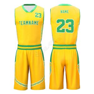 Cómodos uniformes de baloncesto de secado rápido recién llegados 2024, uniformes de baloncesto reversibles sublimados de diseño personalizado - Product Image 6