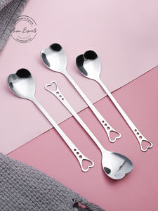 Cuchara de acero inoxidable con forma de corazón romántico Ideal para regalar cubiertos elegantes para té, café, postre y Decoración de cocina - Product Image 4