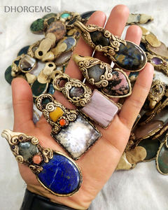 Pendentif en polymère naturel en vrac, pendentif en pierre en vrac, pierres précieuses africaines, vente en gros, lot de pendentif en améthyste, cadeau - Product Image 4