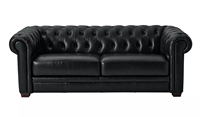 Canapé Chesterfield deux places en cuir PU personnalisé, style européen, avec pieds en bois massif, canapé de luxe