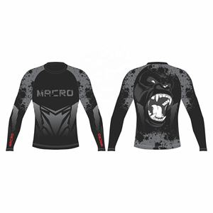 เสื้อรัดกล้ามเนื้อพิมพ์ลายตามสั่ง โพลีเอสเตอร์/สแปนเด็กซ์ 150-320gsm แขนยาว ป้องกันรังสียูวี สำหรับผู้ชาย เล่น MMA - Product Image 4